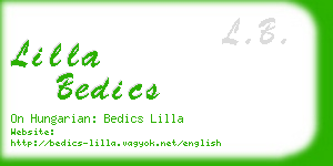 lilla bedics business card